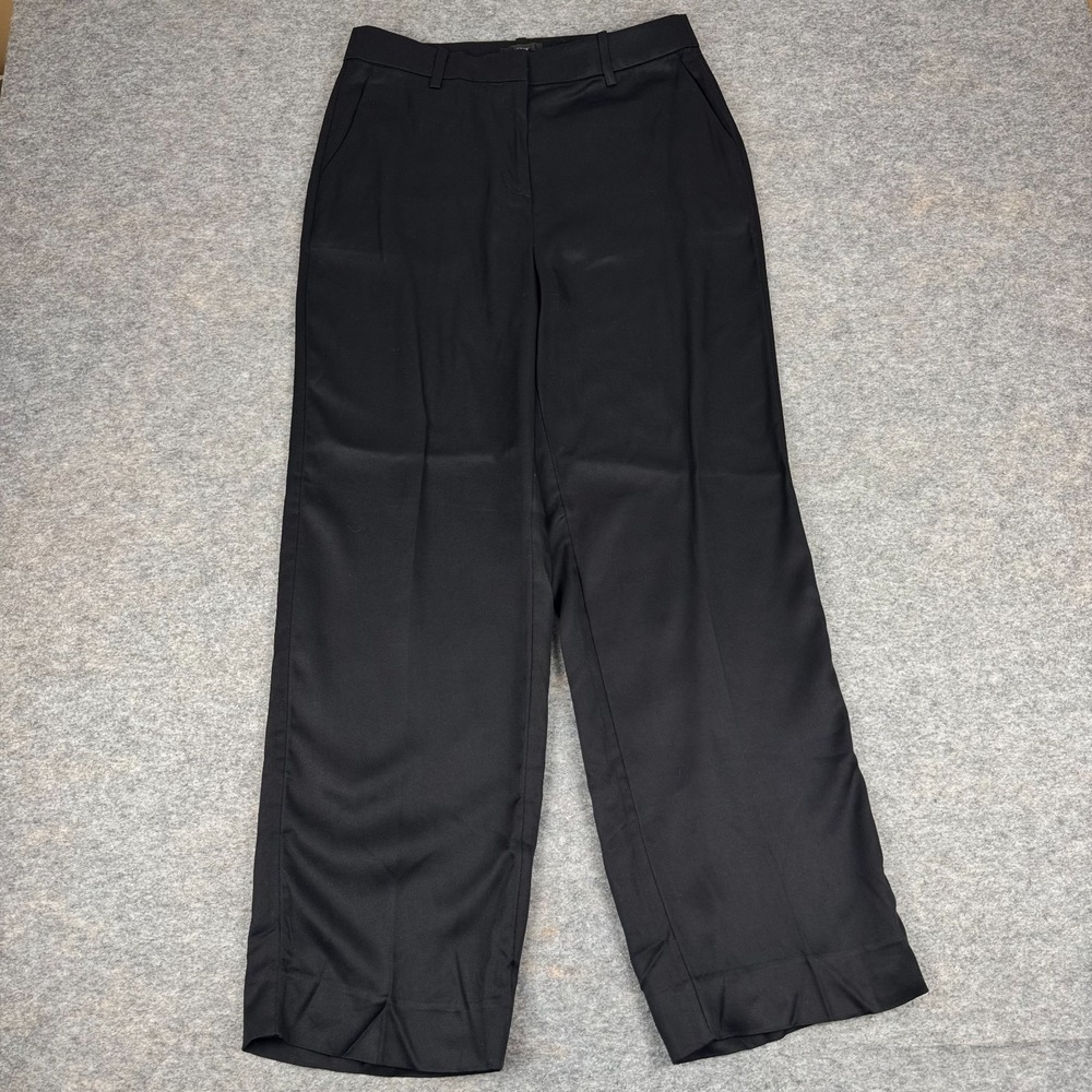 J Crew Ingrid Gramercy High Rise Trouser Pants Black Womens 6